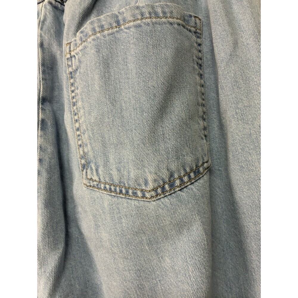 Zara Wide Leg Light Wash XL Pullstring Jeans High Waist Oversized - Picture 11 of 16